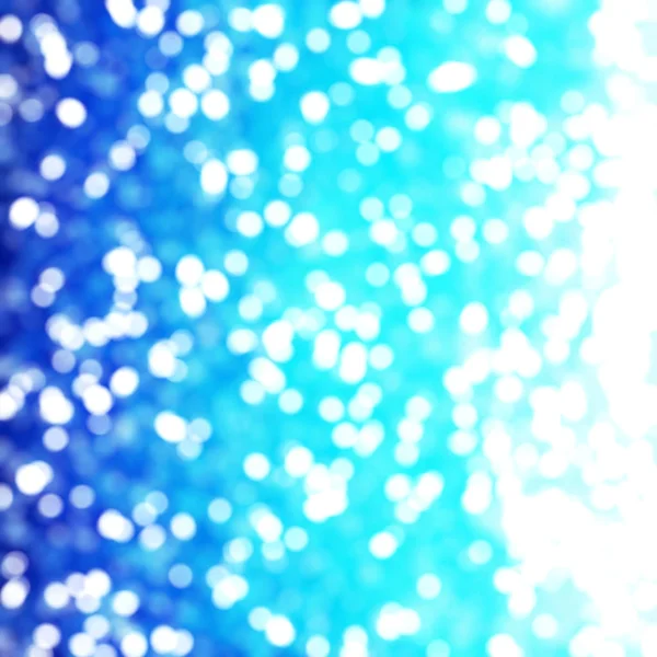 Ufuk Benzersiz Soyut Mavi Bokeh Şenlikli Işıklar — Stok fotoğraf