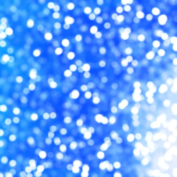 Defocused Unique Abstract Blue Bokeh Festive Lights — Stock Photo, Image