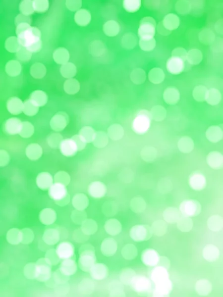 Desfocado Único Abstrato Verde Bokeh Luzes Festivas — Fotografia de Stock