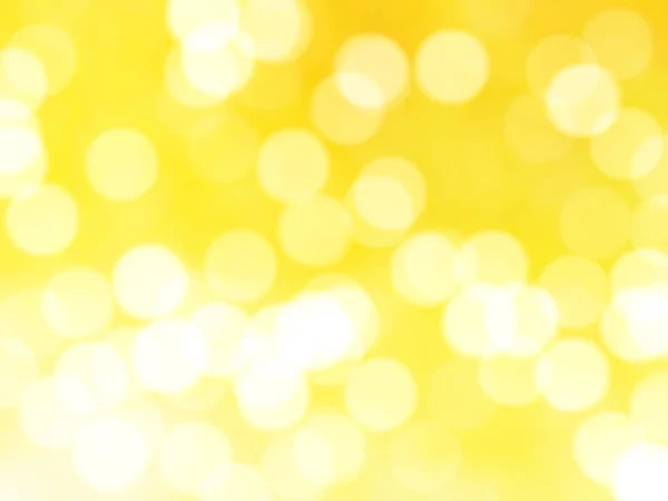 Desfocado Único Abstrato Amarelo Bokeh Luzes Festivas — Fotografia de Stock