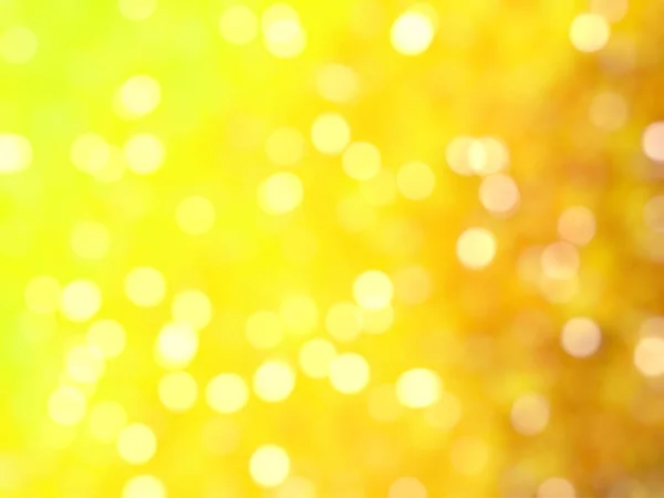 Desfocado Único Abstrato Amarelo Bokeh Luzes Festivas — Fotografia de Stock