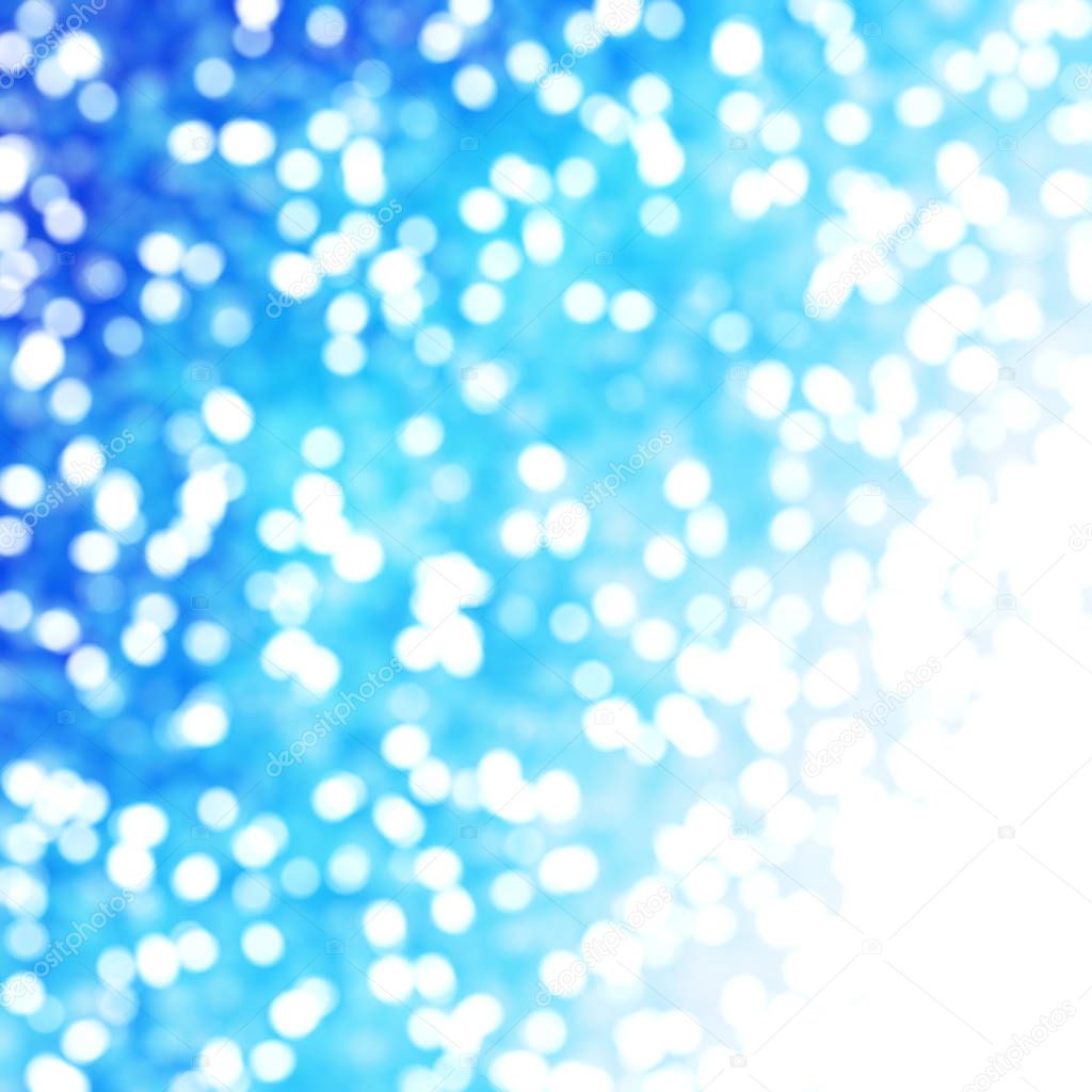 Defocused Unique Abstract Blue Bokeh Festive Lights