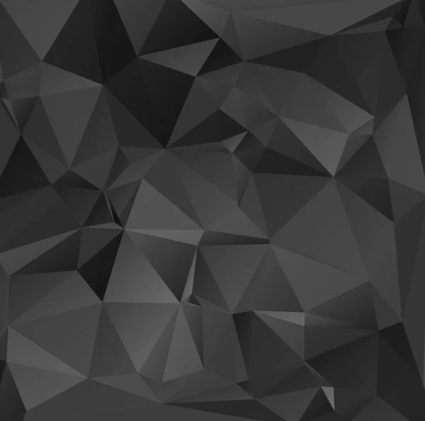 Černé Pozadí Mozaikové Polygonální Kreativní Design Šablony — Stockový vektor