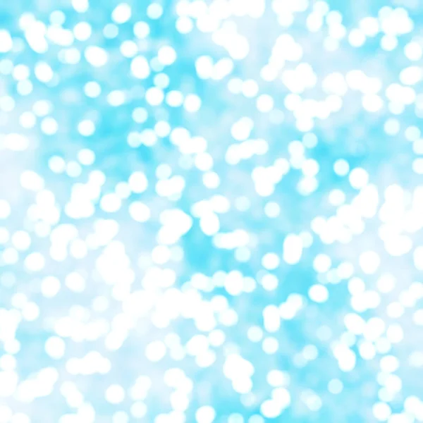 Luci Festive Blu Astratte Uniche Sfocate Bokeh — Foto Stock