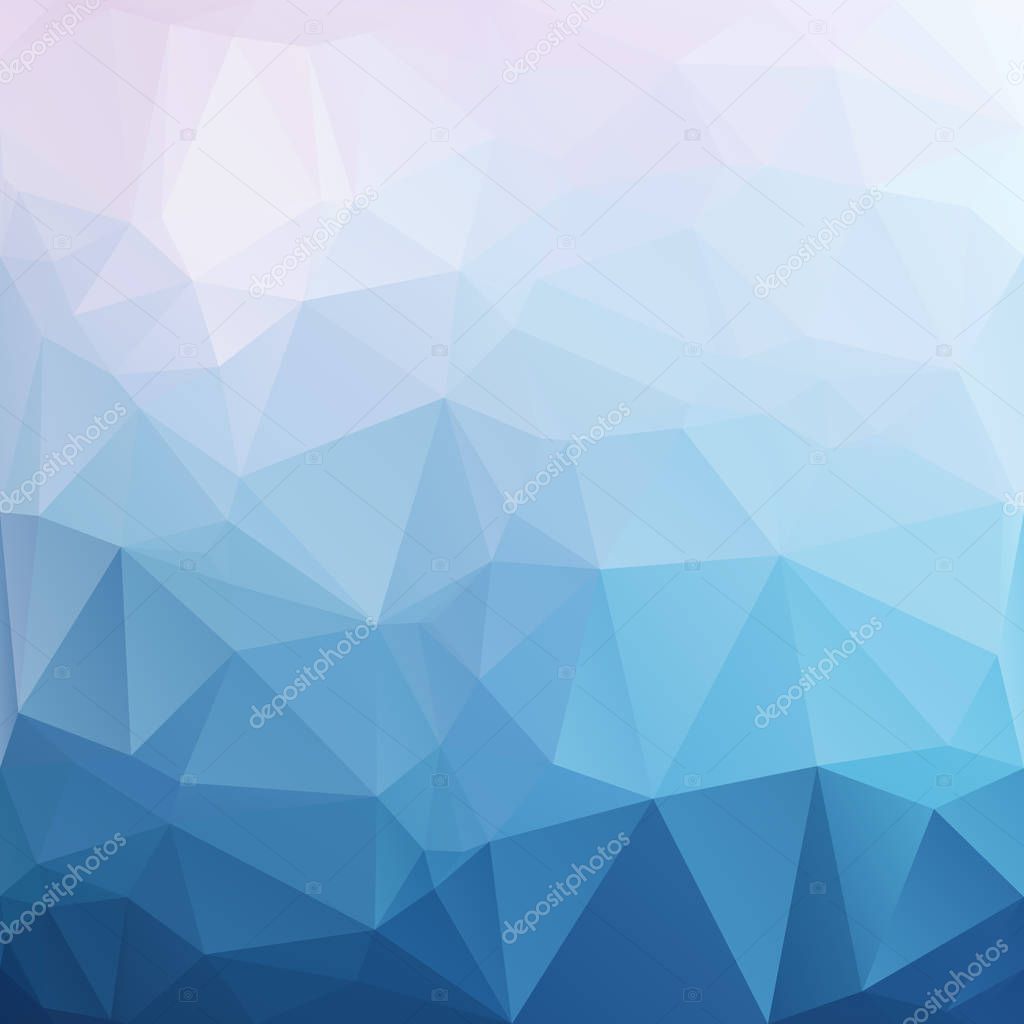 Blue Polygonal Mosaic Background, Creative Design Templates