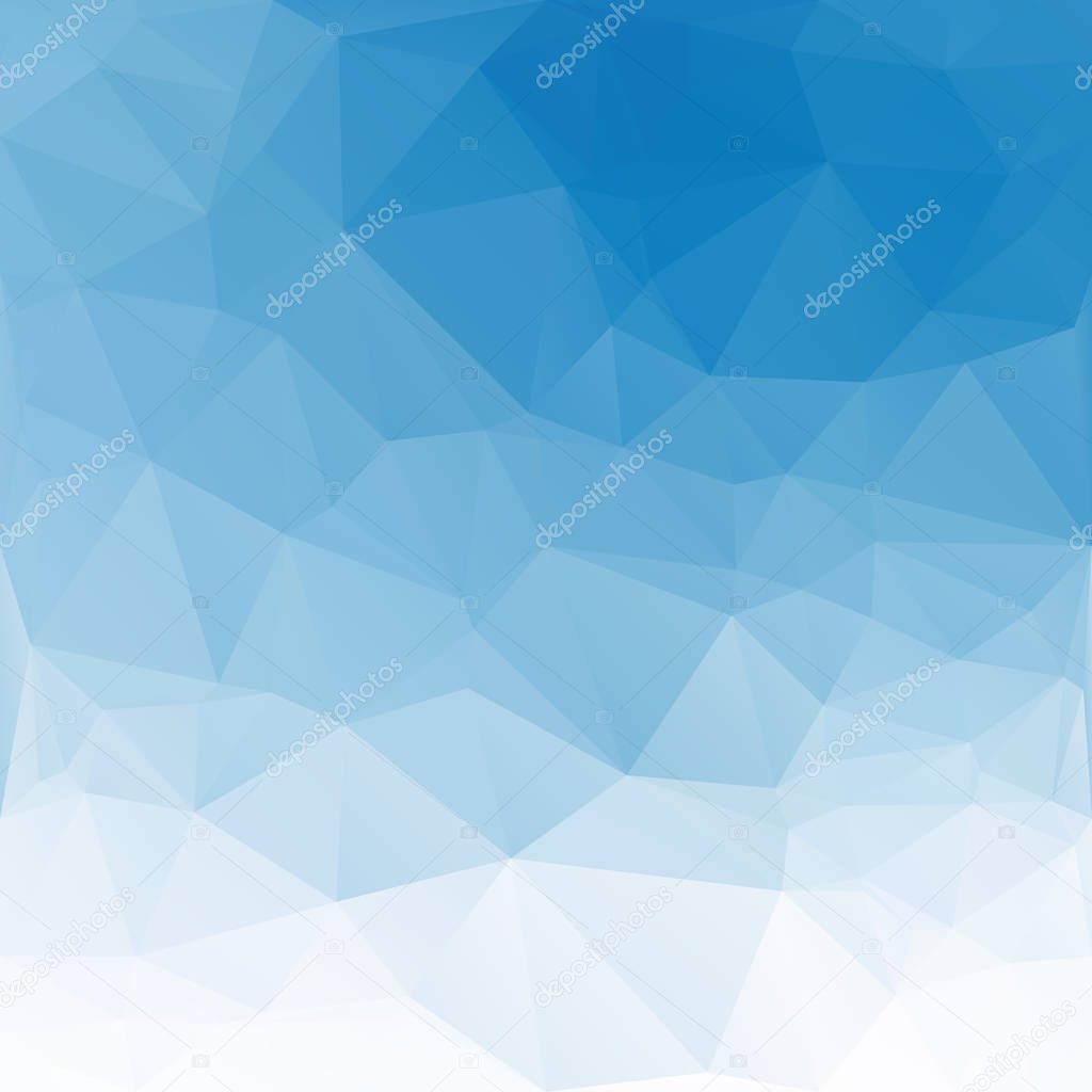 Blue Polygonal Mosaic Background, Creative Design Templates