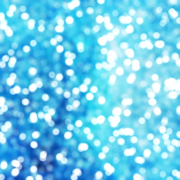 Defocused Unique Abstract Blue Bokeh Festive Lights — Stock Photo, Image