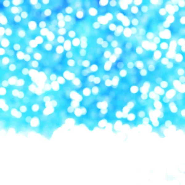 Defocused Unique Abstract Blue Bokeh Festive Lights — Stock Photo, Image