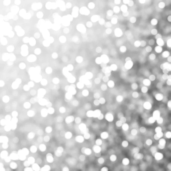 Desfocado Único Abstrato Cinza Branco Bokeh Luzes Festivas — Fotografia de Stock