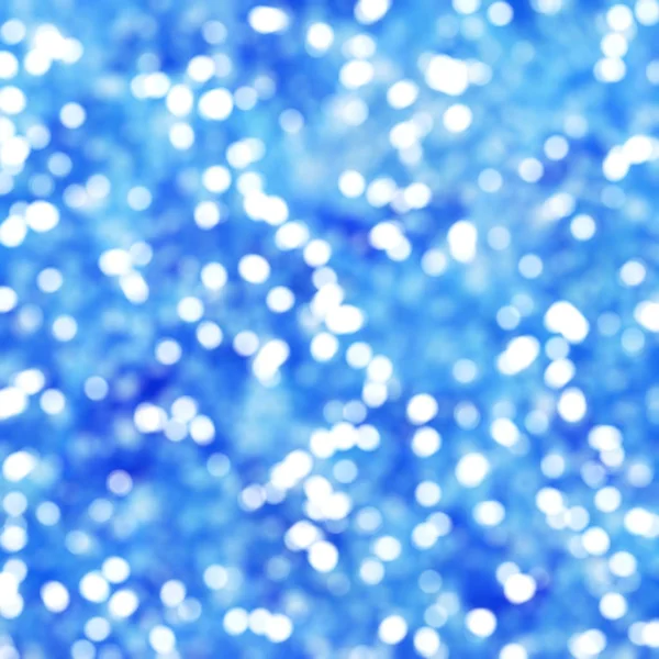 Defokussiert Einzigartige Abstrakte Blaue Bokeh Festliche Lichter — Stockfoto