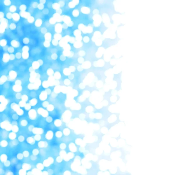 Luci Festive Blu Astratte Uniche Sfocate Bokeh — Foto Stock