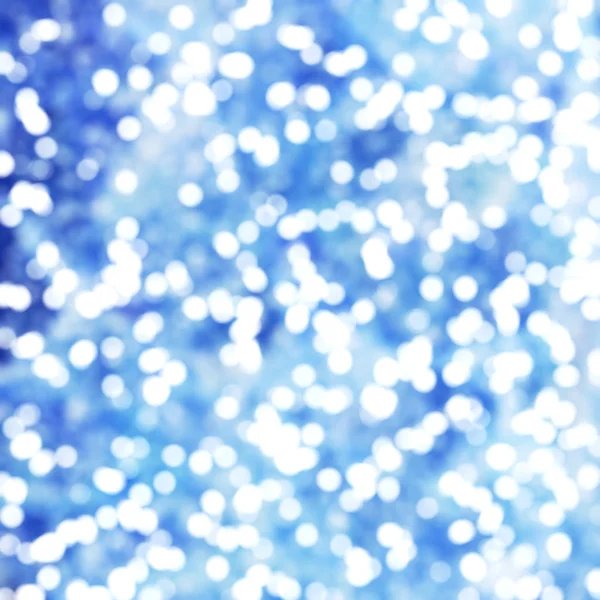 Defocused Unique Abstract Blue Bokeh Festive Lights — Stock Photo, Image