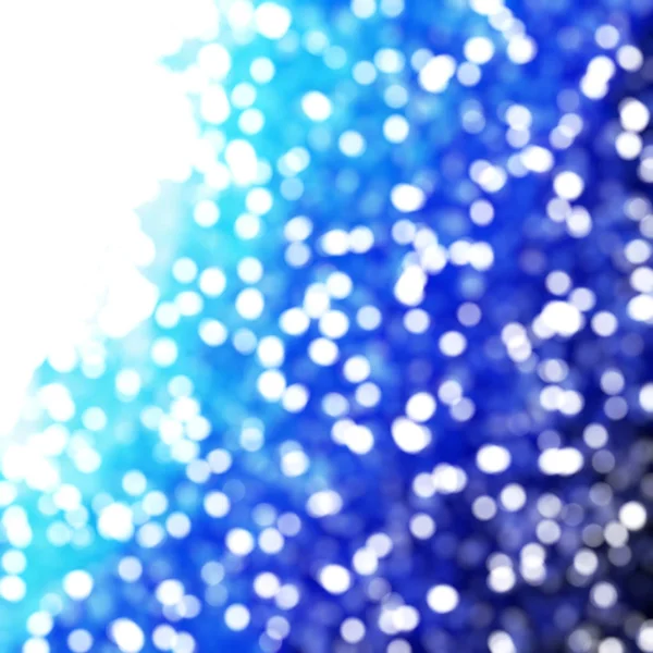 Defocused Unique Abstract Blue Bokeh Festive Lights — Stock Photo, Image