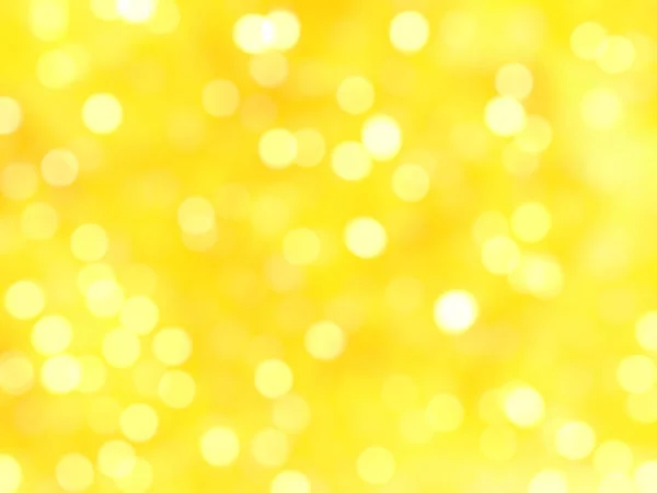 Desfocado Único Abstrato Amarelo Bokeh Luzes Festivas — Fotografia de Stock