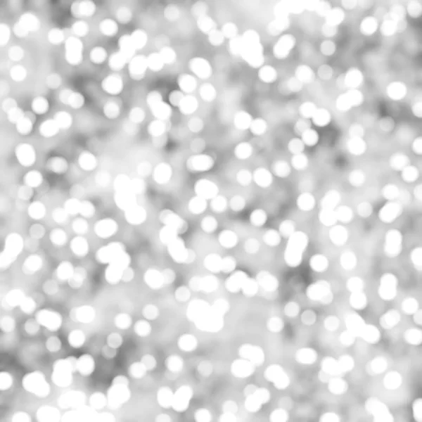 Defocused Unique Abstract Gray White Bokeh Festive Lights — Stock Photo, Image