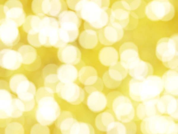 Desfocado Único Abstrato Amarelo Bokeh Luzes Festivas — Fotografia de Stock