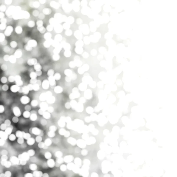 Desfocado Único Abstrato Cinza Branco Bokeh Luzes Festivas — Fotografia de Stock