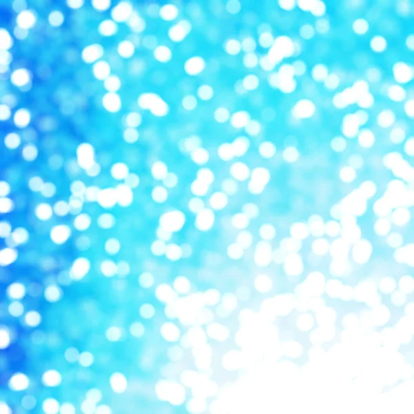 Defocused Unique Abstract Blue Bokeh Festive Lights — Stock Photo, Image