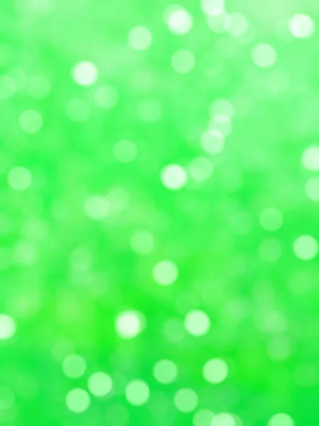 Desfocado Único Abstrato Verde Bokeh Luzes Festivas — Fotografia de Stock