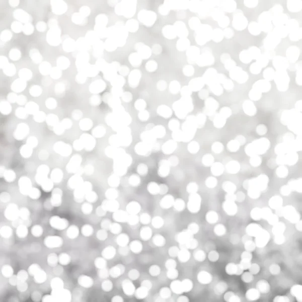 Desfocado Único Abstrato Cinza Branco Bokeh Luzes Festivas — Fotografia de Stock