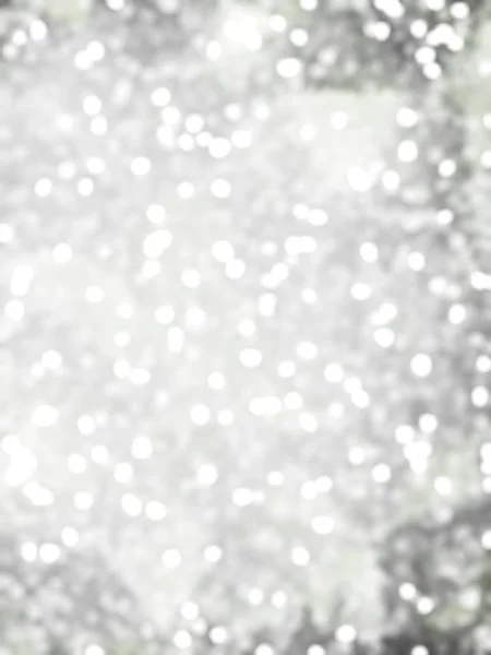 Desfocado Único Abstrato Cinza Branco Bokeh Luzes Festivas — Fotografia de Stock