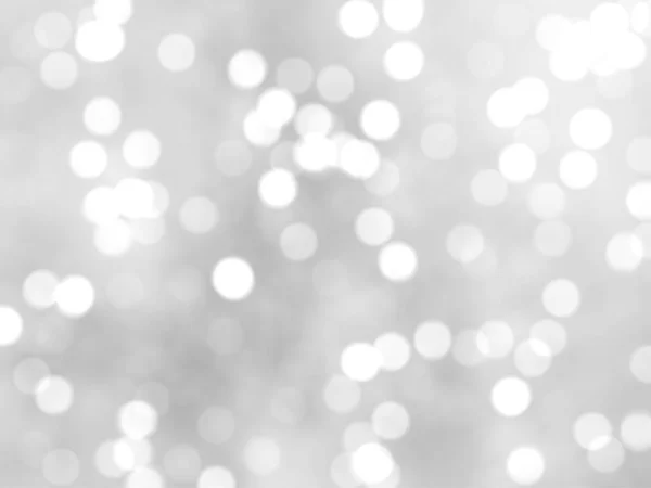 Desfocado Único Abstrato Cinza Branco Bokeh Luzes Festivas — Fotografia de Stock