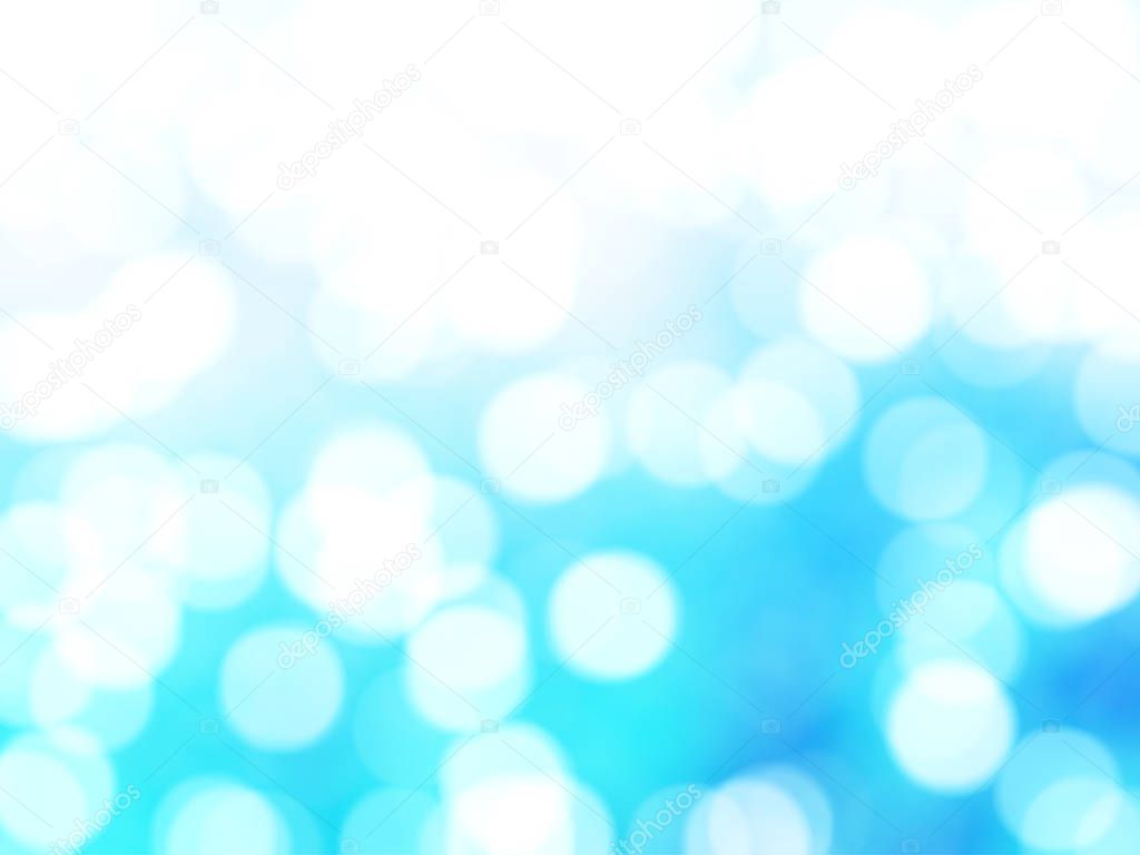 Defocused Unique Abstract Blue Bokeh Festive Lights