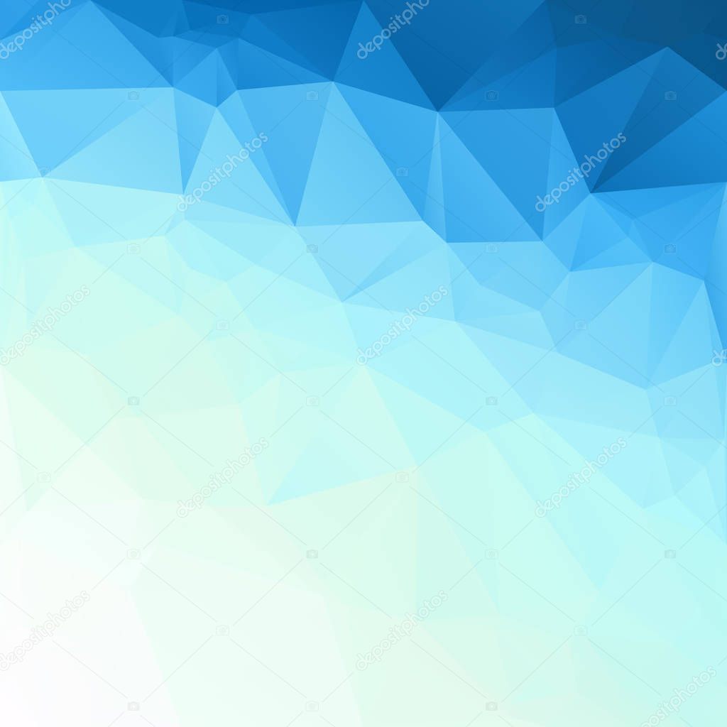 Blue Polygonal Mosaic Background, Creative Design Templates