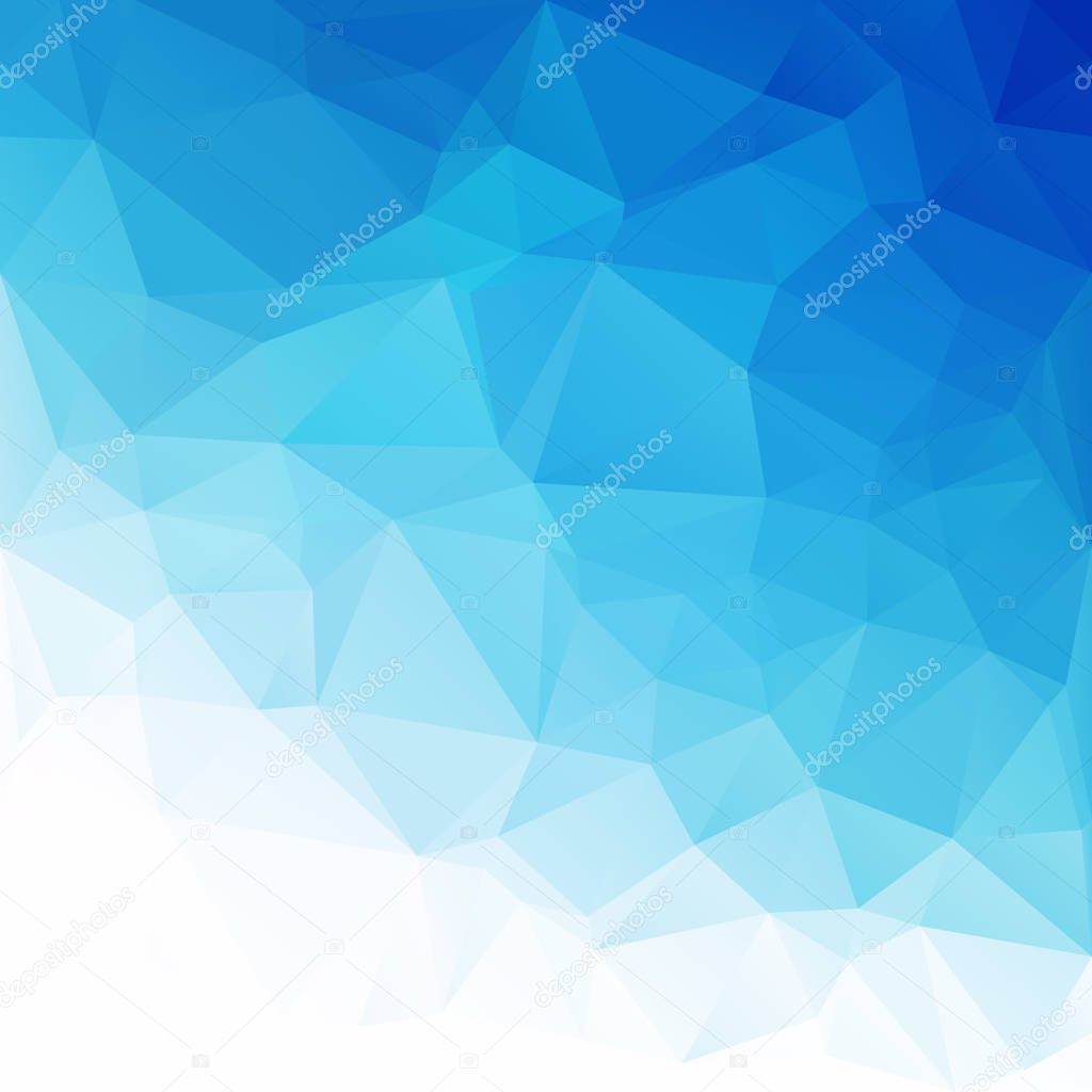 Blue Polygonal Mosaic Background, Creative Design Templates