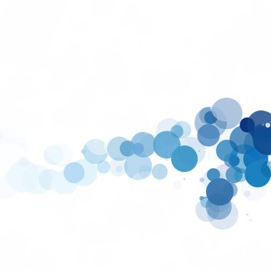 Baloncuklar Çemberi Noktaları Eşsiz Mavi Parlak Vektör Arkaplanı