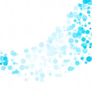 Baloncuklar Çemberi Noktaları Eşsiz Mavi Parlak Vektör Arkaplanı