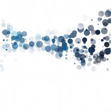 Baloncuklar Çemberi Noktaları Eşsiz Mavi Parlak Vektör Arkaplanı