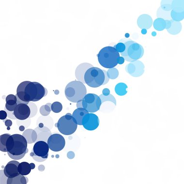 Kabarcıklar benzersiz mavi parlak vektör arka plan