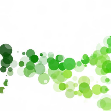 Kabarcıklar daire noktalar benzersiz yeşil parlak vektör arka plan