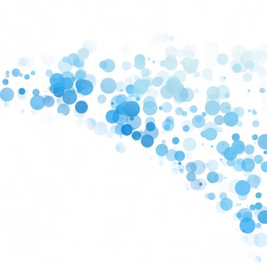 Baloncuklar Çemberi Noktaları Eşsiz Mavi Parlak Vektör Arkaplanı