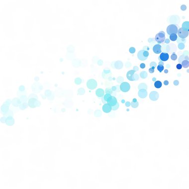 Baloncuklar Çemberi Noktaları Eşsiz Mavi Parlak Vektör Arkaplanı