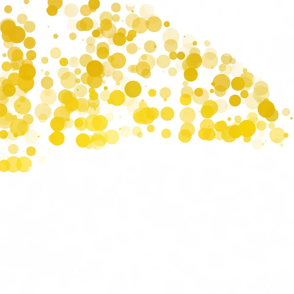 Bubbels Cirkel Dots Unieke Gele Heldere Vector Achtergrond — Stockvector