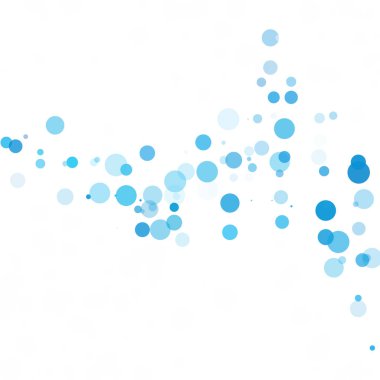 Baloncuklar Çemberi Noktaları Eşsiz Mavi Parlak Vektör Arkaplanı