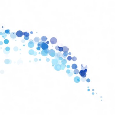 Baloncuklar Çemberi Noktaları Eşsiz Mavi Parlak Vektör Arkaplanı