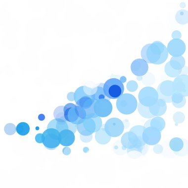 Baloncuklar Çemberi Noktaları Eşsiz Mavi Parlak Vektör Arkaplanı