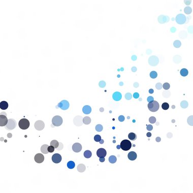 Baloncuklar Çemberi Noktaları Eşsiz Mavi Parlak Vektör Arkaplanı