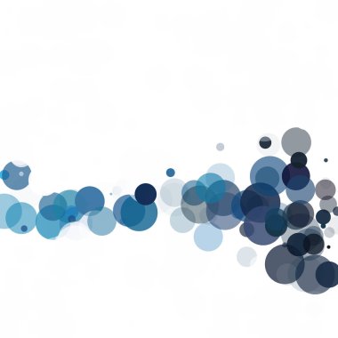 Baloncuklar Çemberi Noktaları Eşsiz Mavi Parlak Vektör Arkaplanı