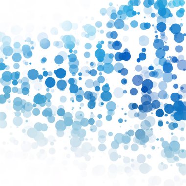 Baloncuklar Çemberi Noktaları Eşsiz Mavi Parlak Vektör Arkaplanı