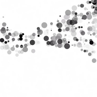 Kabarcıklar daire noktalar benzersiz gri beyaz parlak vektör arka plan