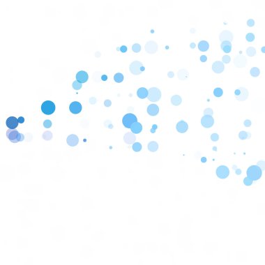 Baloncuklar Çemberi Noktaları Eşsiz Mavi Parlak Vektör Arkaplanı