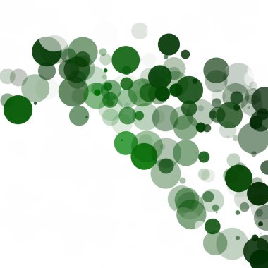 Kabarcıklar daire noktalar benzersiz yeşil parlak vektör arka plan