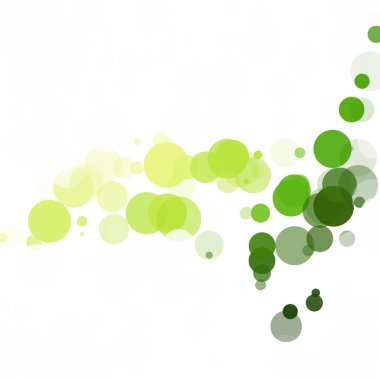 Kabarcıklar daire noktalar benzersiz yeşil parlak vektör arka plan