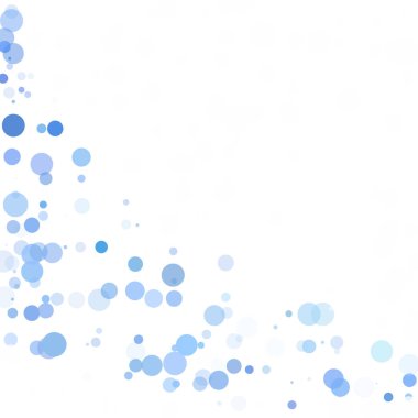 Baloncuklar Çemberi Noktaları Eşsiz Mavi Parlak Vektör Arkaplanı