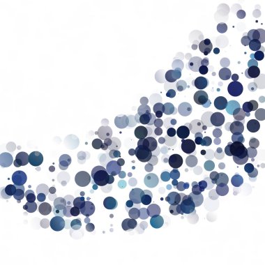 Baloncuklar Çemberi Noktaları Eşsiz Mavi Parlak Vektör Arkaplanı