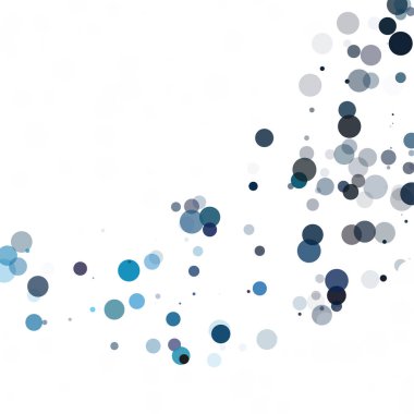 Baloncuklar Çemberi Noktaları Eşsiz Mavi Parlak Vektör Arkaplanı